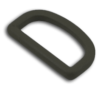 2-Inch-Wide Black D-Rings