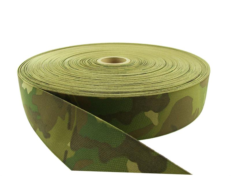 MIL SPEC W-5664D TYPE II CLASS I WOVEN FLAT NYLON ELASTIC WEBBING 1 INCH-WIDE MULTICAM By-The-Roll