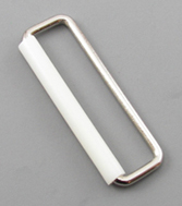 B-LP-06R 2000 Silver With White Roller Metal Rectangular Loop B-LP-06R 2000 Silver With White Roller Metal Rectangular Loop