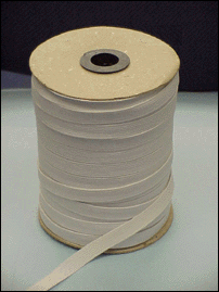 ELASTIC BRAIDED 1/4 INCH WIDE WHITE
