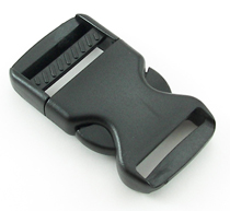 SINGLE-ADJUSTING SIDE-RELEASE BUCKLES 1-1/4 INCH-WIDE BLACK By-The-Bag