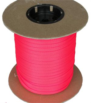 FLAT NYLON WEBBING 3/8 INCH-WIDE NEON PINK By-The-Spool