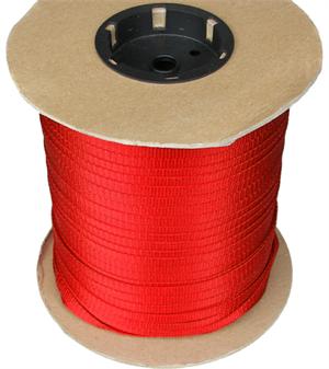 FLAT NYLON WEBBING 3/8 INCH-WIDE RED CHERRY By-The-Spool