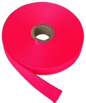 FLAT NYLON WEBBING 3/4 INCH-WIDE NEON PINK By-The-Yard