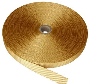 FLAT NYLON WEBBING 5/8 INCH-WIDE TAN By-The-Yard
