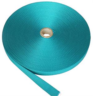 FLAT NYLON WEBBING 1 INCH-WIDE TURQUOISE By-The-Roll