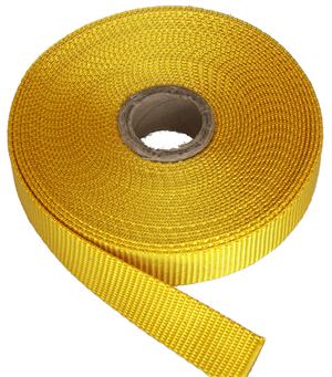 FLAT NYLON WEBBING 1 INCH-WIDE YELLOW By-The-Roll