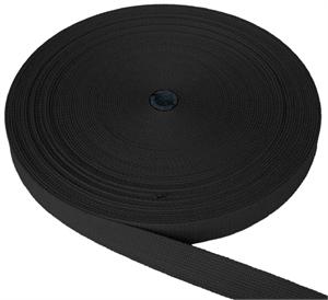 COTTON WEBBING HEAVY-WEIGHT 2 INCH-WIDE BLACK Retail