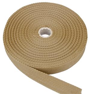 REGULAR-WEIGHT POLYPROPYLENE WEBBING 1 INCH-WIDE BEIGE By-The-Yard