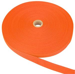 REGULAR-WEIGHT POLYPROPYLENE WEBBING 1 INCH-WIDE ORANGE By-The-Yard