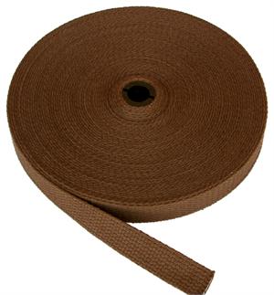 REGULAR-WEIGHT COTTON WEBBING 1 INCH-WIDE BROWN By-The-Roll
