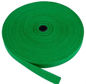 REGULAR-WEIGHT COTTON WEBBING 1 INCH-WIDE GREEN By-The-Yard