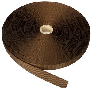 FLAT NYLON WEBBING 3/4 INCH-WIDE BROWN