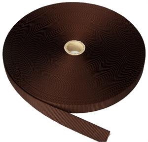 FLAT NYLON WEBBING 1 INCH-WIDE BROWN