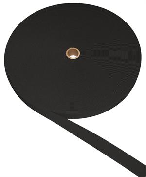 WOVEN POLY-ELASTIC WEBBING 1-1/2 INCH-WIDE BLACK