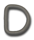 METAL D-RINGS 8-GAUGE WELDED 1 INCH-WIDE FOLIAGE