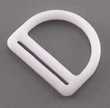 B-DR-01 1000 White Plastic D-Ring With Slot