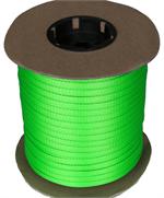 FLAT NYLON WEBBING 3/8 INCH-WIDE NEON GREEN By-The-Yard
