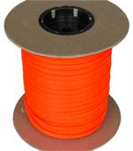 FLAT NYLON WEBBING 3/8 INCH-WIDE NEON ORANGE By-The-Spool