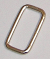 METAL RECTANGULAR LOOPS 1 INCH-WIDE SILVER Retail